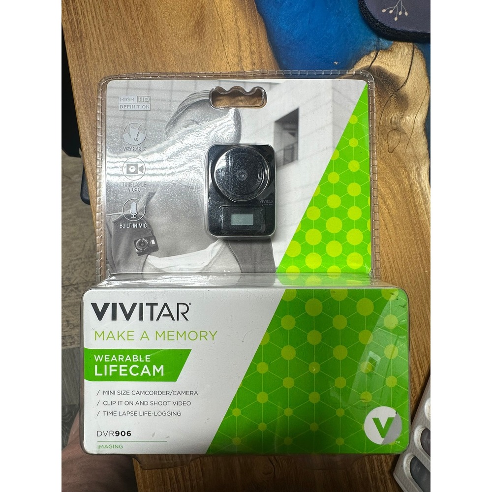 Vivitar | Wearable LifeCam DVR906 HD Mini Black Camcorder Clip On Camera